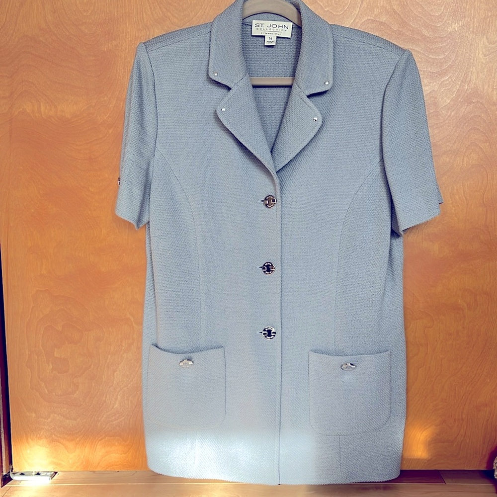 St John by Marie Gray Size 14 Short Sleeve Suit Jacket